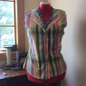 Sleeveless western top